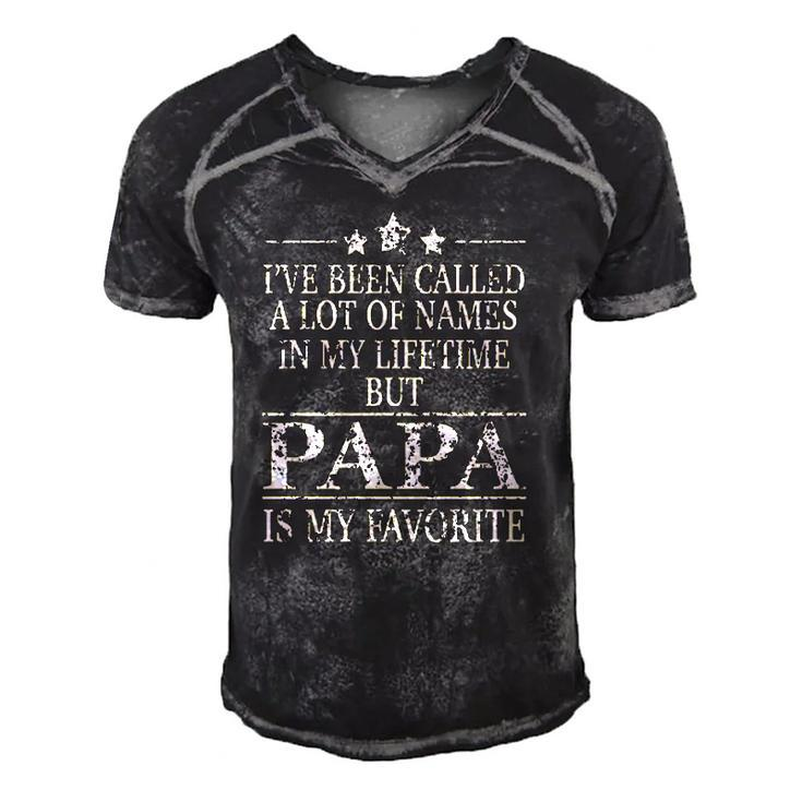 Ive Been Called A Lot Of Names In My Lifetime But Papa Is My Favorite Popular Gift Men's Short Sleeve V-neck 3D Print Retro Tshirt