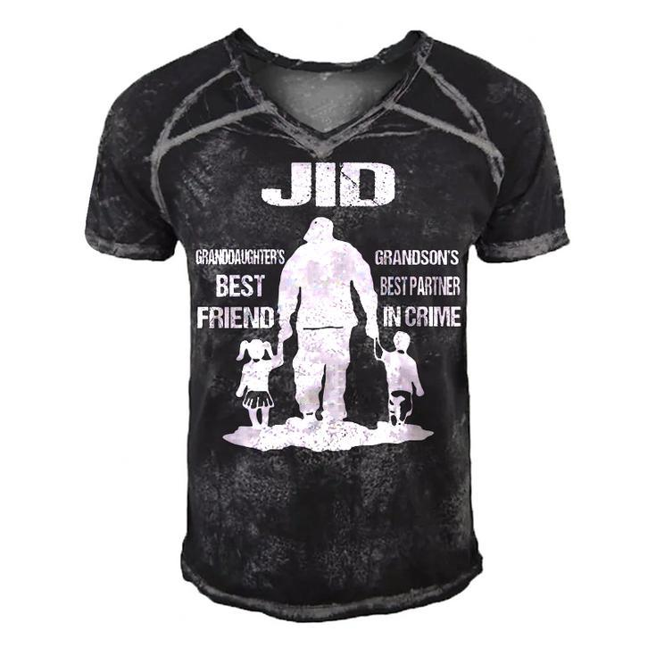 Jid Grandpa Gift   Jid Best Friend Best Partner In Crime Men's Short Sleeve V-neck 3D Print Retro Tshirt