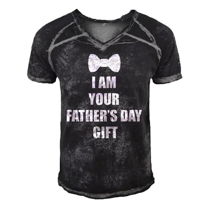 Kids I Am Your Fathers Day Gift Men's Short Sleeve V-neck 3D Print Retro Tshirt