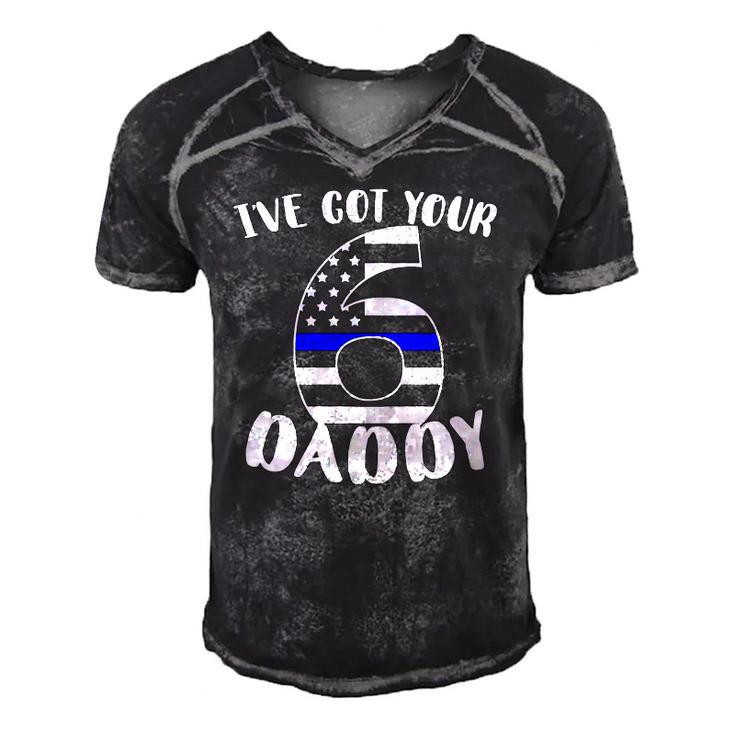 Kids Ive Got Your Six Dad Proud Police Daddy Father Job Pride Men's Short Sleeve V-neck 3D Print Retro Tshirt