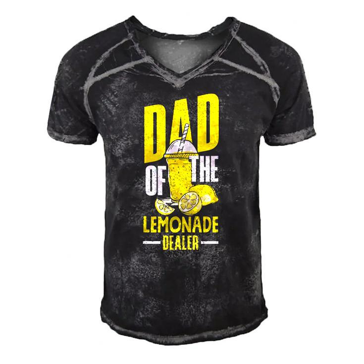 Lemonade Stand Juice Store Dad Of The Lemonade Dealer Funny Men's Short Sleeve V-neck 3D Print Retro Tshirt