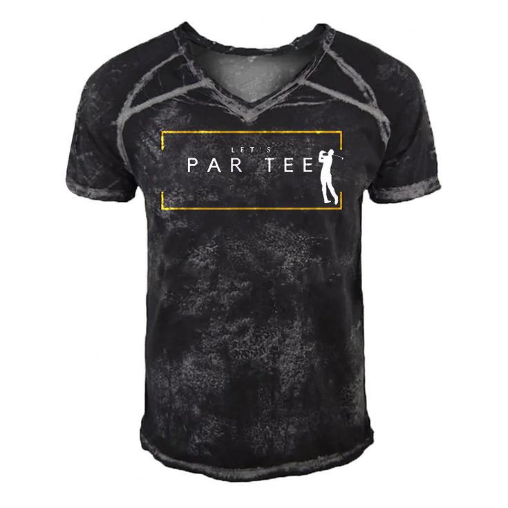 Lets Par Tee - Funny Golfing Partee For Golf Lovers Men's Short Sleeve V-neck 3D Print Retro Tshirt
