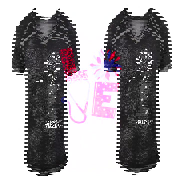 Love Heart Stethoscope Nurse Life 4Th Of July 2022 Women Men's Short Sleeve V-neck 3D Print Retro Tshirt Love Heart Stethoscope Nurse Life 4Th Of July 2022 Women Men's Short Sleeve V-neck 3D Print Retro Tshirt