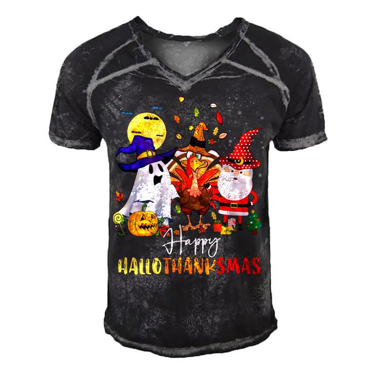 Lover Halloween Merry Christmas Happy 14 Shirt Men's Short Sleeve V-neck 3D Print Retro Tshirt