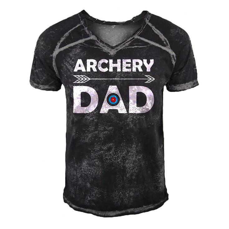 Matching Family Archery Dad Arrow Target Team Photo Gift Men's Short Sleeve V-neck 3D Print Retro Tshirt