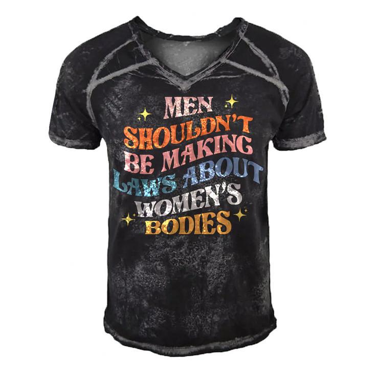 Men Shouldnt Be Making Laws About Bodies Feminist  Men's Short Sleeve V-neck 3D Print Retro Tshirt