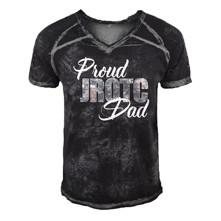 Mens Awesome Proud Jrotc Dad  For Dads Of Jrotc Cadets Men's Short Sleeve V-neck 3D Print Retro Tshirt