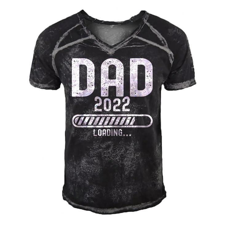 Mens Baby Announcement With Daddy 2022 Loading Men's Short Sleeve V-neck 3D Print Retro Tshirt