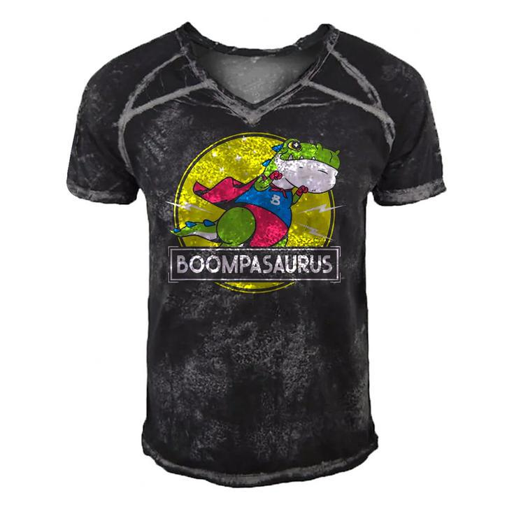 Mens Boompasaurus Boompa Designs From Grandchildren Fathers Day Men's Short Sleeve V-neck 3D Print Retro Tshirt
