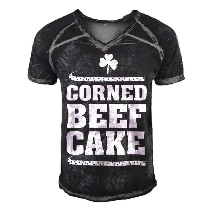 Mens Corned Beefcake Funny St Patricks Day   551 Trending Shirt Men's Short Sleeve V-neck 3D Print Retro Tshirt