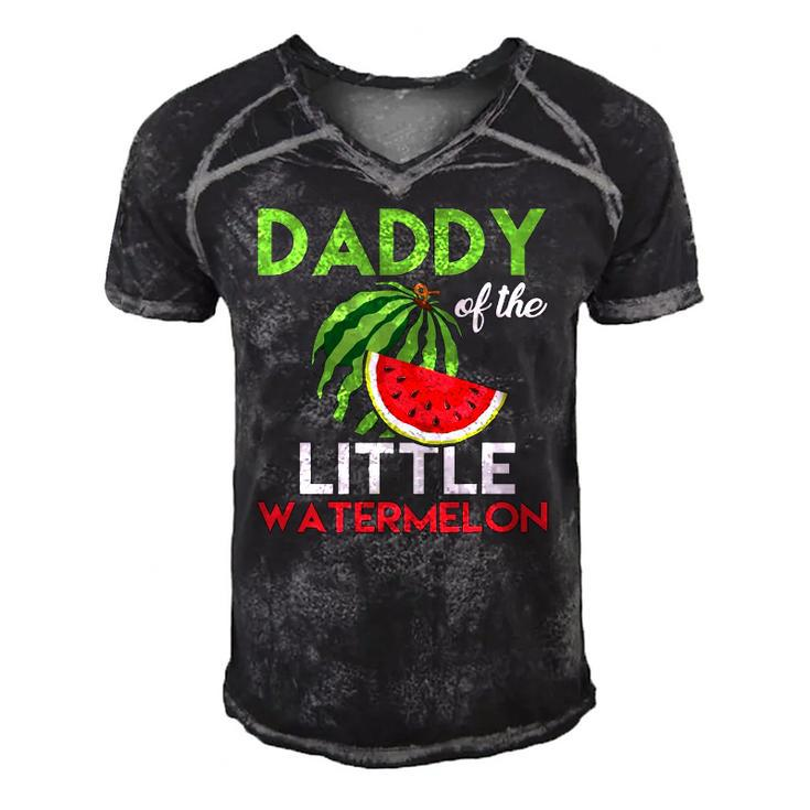 Mens Cute Watermelon Daddy Design Dad For Men Men's Short Sleeve V-neck 3D Print Retro Tshirt