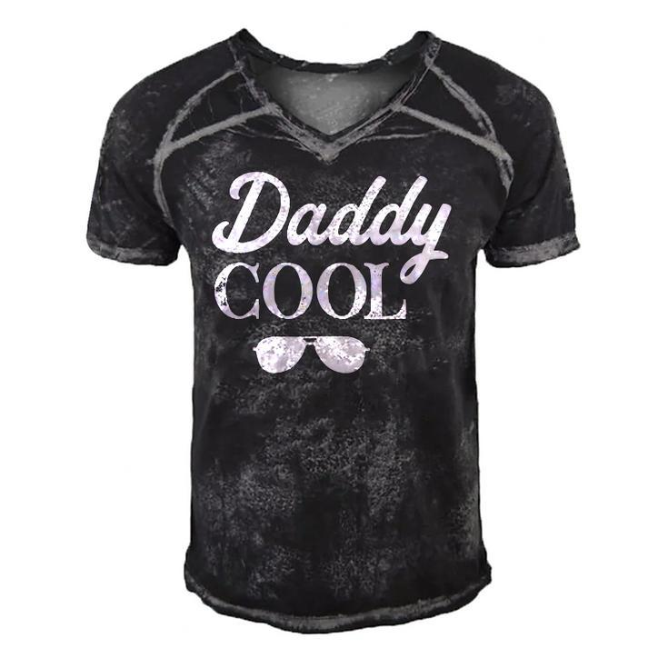 Mens Daddy Cool With Sunglasses Graphics - Gift Men's Short Sleeve V-neck 3D Print Retro Tshirt