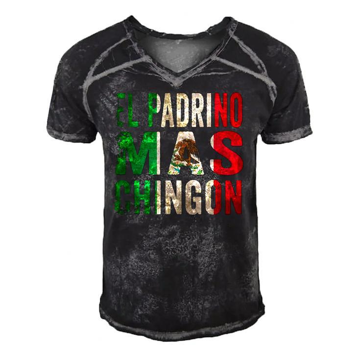 Mens El Padrino Mas Chingon Mexican Godfather Pride Men's Short Sleeve V-neck 3D Print Retro Tshirt