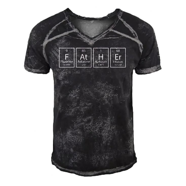 Mens Father  Periodic Table Funny Gift For Fathers Day Men's Short Sleeve V-neck 3D Print Retro Tshirt