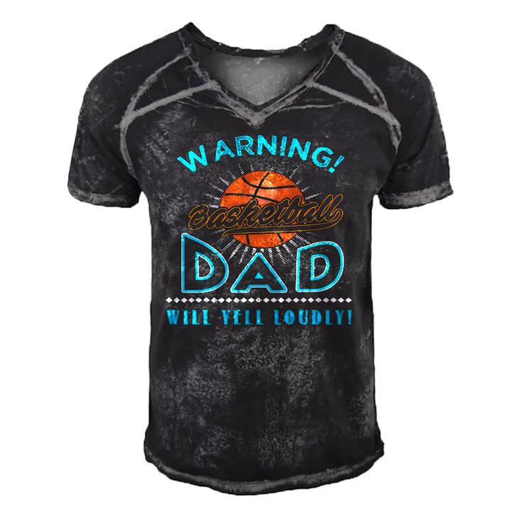 Mens Fathers Day Funny Sport Basketball Dad Men's Short Sleeve V-neck 3D Print Retro Tshirt