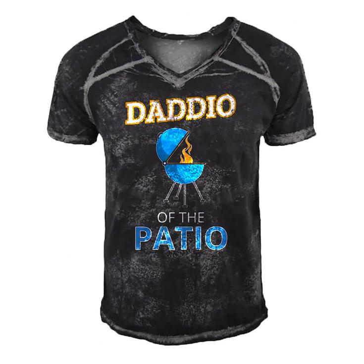 Mens Funny Daddio Of The Patio Fathers Day Bbq Grill Dad  Men's Short Sleeve V-neck 3D Print Retro Tshirt