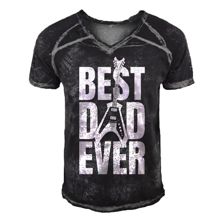 Mens Funny Dads Birthday Fathers Day Best Dad Ever  Men's Short Sleeve V-neck 3D Print Retro Tshirt