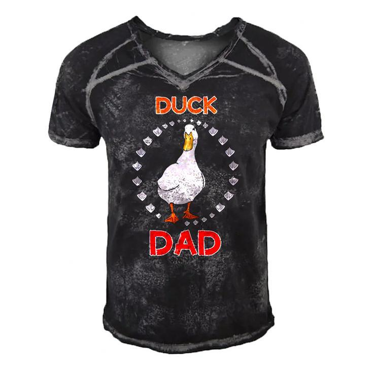 Mens Funny Duck Dad Duck Lover Funny Duck Owner For Men Men's Short Sleeve V-neck 3D Print Retro Tshirt