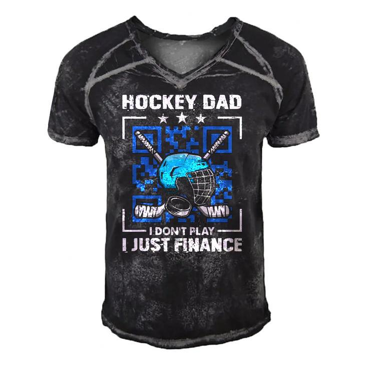 Mens Funny Hockey Dad Tee Hockey Dad I Dont Play I Just Finance Men's Short Sleeve V-neck 3D Print Retro Tshirt