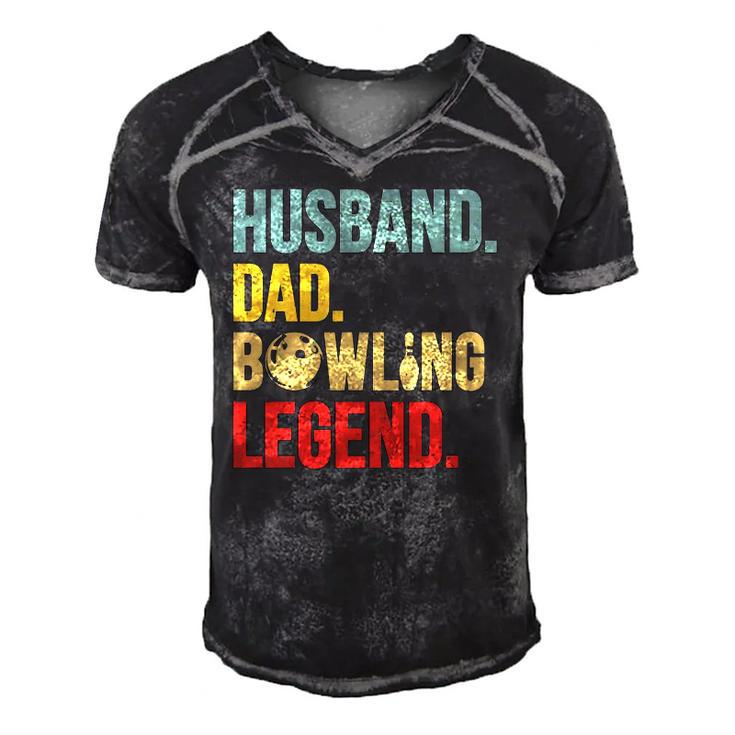 Mens Funny Vintage Bowling Tee For Bowling Lover Husband Dad Men's Short Sleeve V-neck 3D Print Retro Tshirt