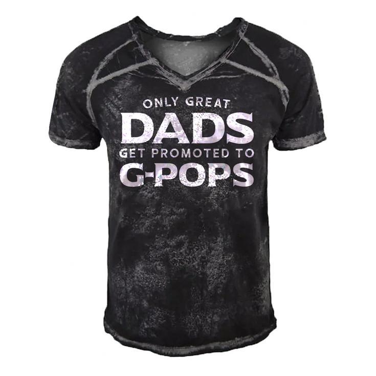 Mens G-Pops  Gift Only Great Dads Get Promoted To G-Pops Men's Short Sleeve V-neck 3D Print Retro Tshirt
