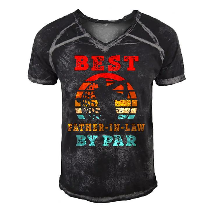 Mens Gift For Fathers Day Tee - Best Father-In-Law By Par Golfing Men's Short Sleeve V-neck 3D Print Retro Tshirt