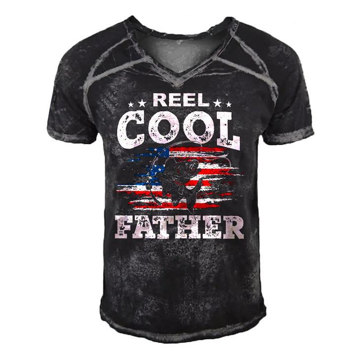 Mens Gift For Fathers Day Tee - Fishing Reel Cool Father Men's Short Sleeve V-neck 3D Print Retro Tshirt