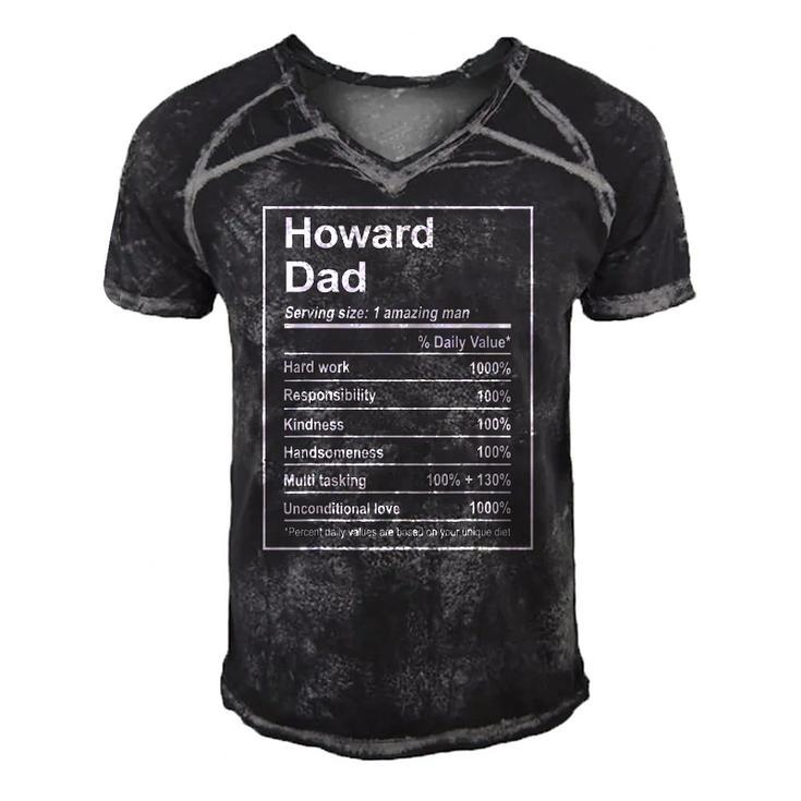 Mens Howard Dad Funny Men Nutrition Facts Fathers Day Michigan Men's Short Sleeve V-neck 3D Print Retro Tshirt