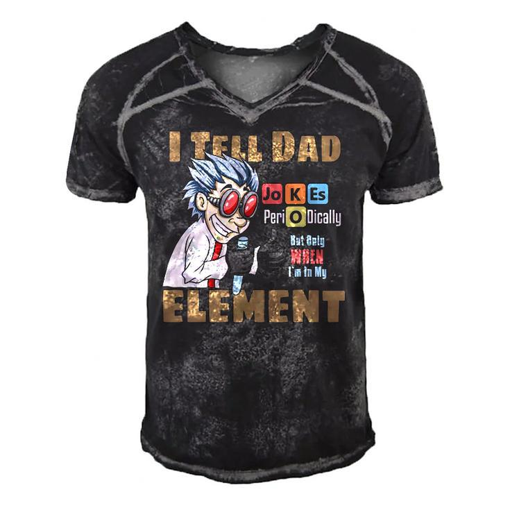 Mens I Tell Dad Jokes Periodically But Only When Im In My Element Men's Short Sleeve V-neck 3D Print Retro Tshirt