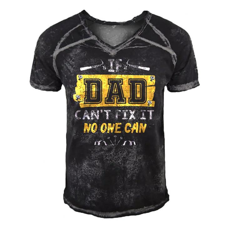 Mens If Dad Cant Fix It No One Can Carpenters Father Day Men's Short Sleeve V-neck 3D Print Retro Tshirt