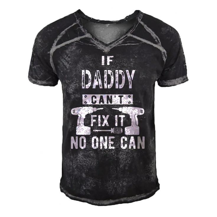 Mens If Daddy Cant Fix It No One Can Father Dad Men's Short Sleeve V-neck 3D Print Retro Tshirt