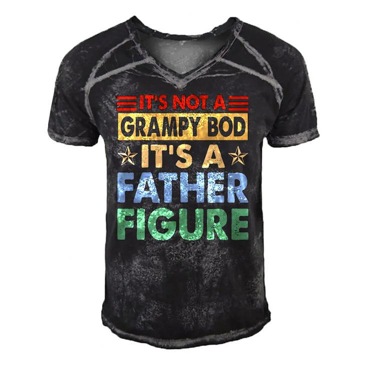 Mens Its Not A Grampy Bod Its A Father Figure Funny Fathers Day Men's Short Sleeve V-neck 3D Print Retro Tshirt