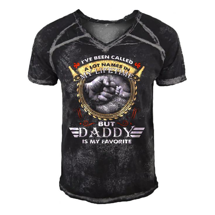 Mens Ive Been Called A Lot Of Names But Daddy Is My Favorite Men's Short Sleeve V-neck 3D Print Retro Tshirt