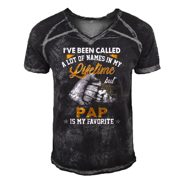 Mens Ive Been Called A Lot Of Names But Pap Is My Favorite Men's Short Sleeve V-neck 3D Print Retro Tshirt