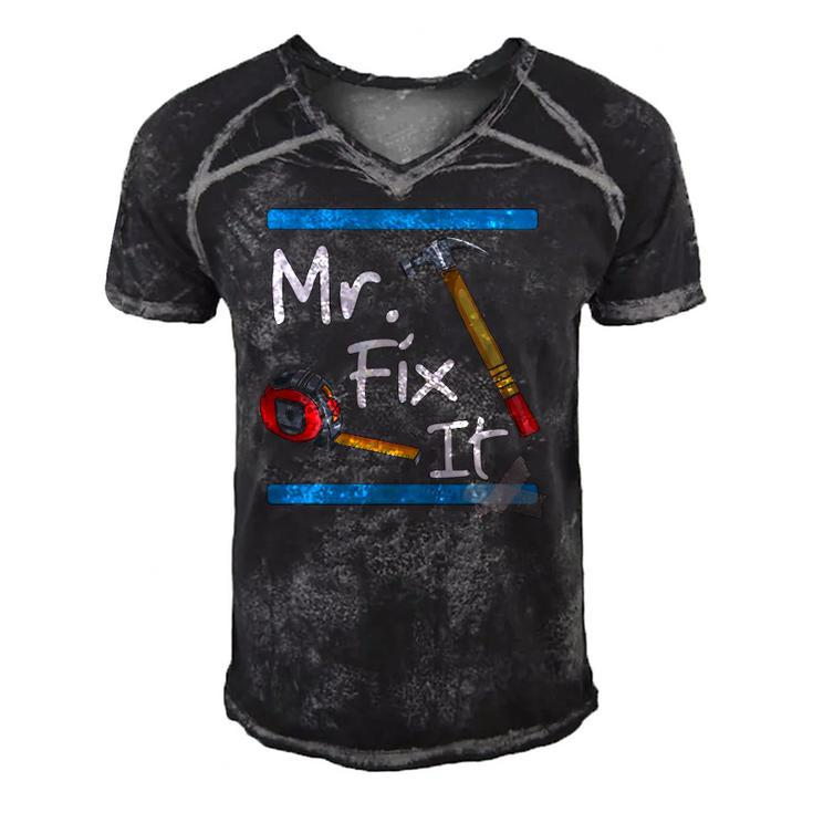 Mens Mr Fix It - Fixer Upper Tools Men's Short Sleeve V-neck 3D Print Retro Tshirt