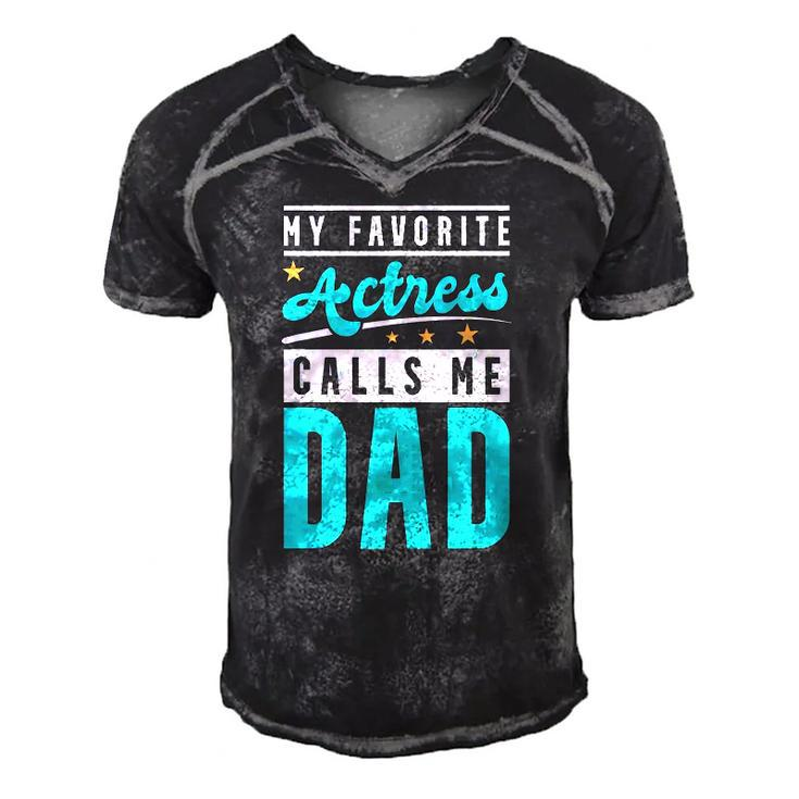 Mens My Favorite Actress Calls Me Dad Actress Dad Men's Short Sleeve V-neck 3D Print Retro Tshirt