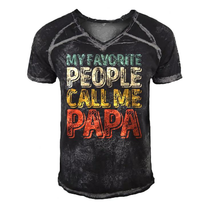 Mens My Favorite People Call Me Papa  Funny Christmas Gift  Men's Short Sleeve V-neck 3D Print Retro Tshirt