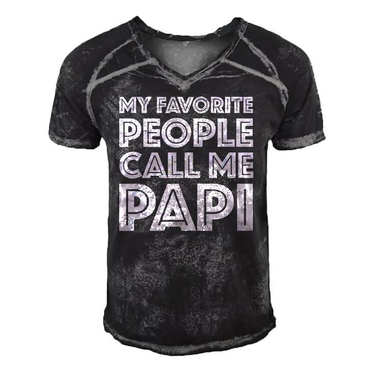 Mens My Favorite People Call Me Papi Fathers Day Gift  Men's Short Sleeve V-neck 3D Print Retro Tshirt