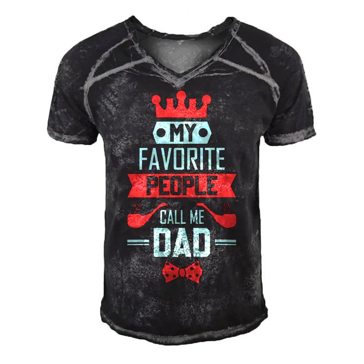 Mens My Favorite People Call Me Pop Fathers Day Men's Short Sleeve V-neck 3D Print Retro Tshirt