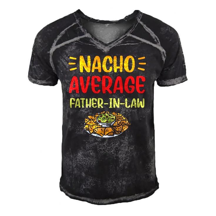 Mens Nacho Average Father In Law Mexican Food Pun Fathers Day Men's Short Sleeve V-neck 3D Print Retro Tshirt
