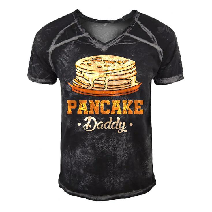Mens Pancake Daddy Breakfast Food Pancake Maker Men Pancake Men's Short Sleeve V-neck 3D Print Retro Tshirt