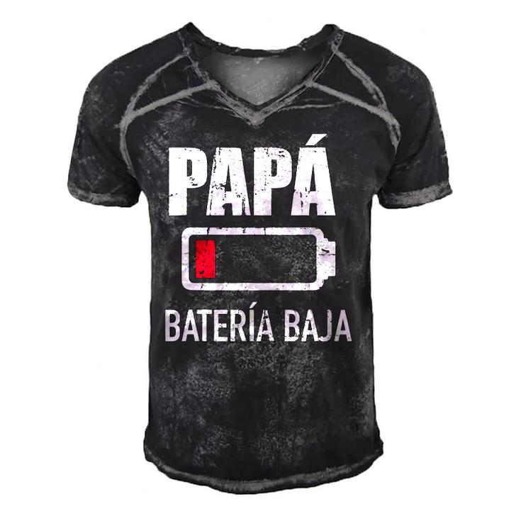 Mens Papá Batería Baja Para Día Del Padre Men's Short Sleeve V-neck 3D Print Retro Tshirt