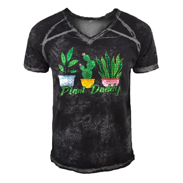 Mens Plant Daddy Funny Gardening Men's Short Sleeve V-neck 3D Print Retro Tshirt
