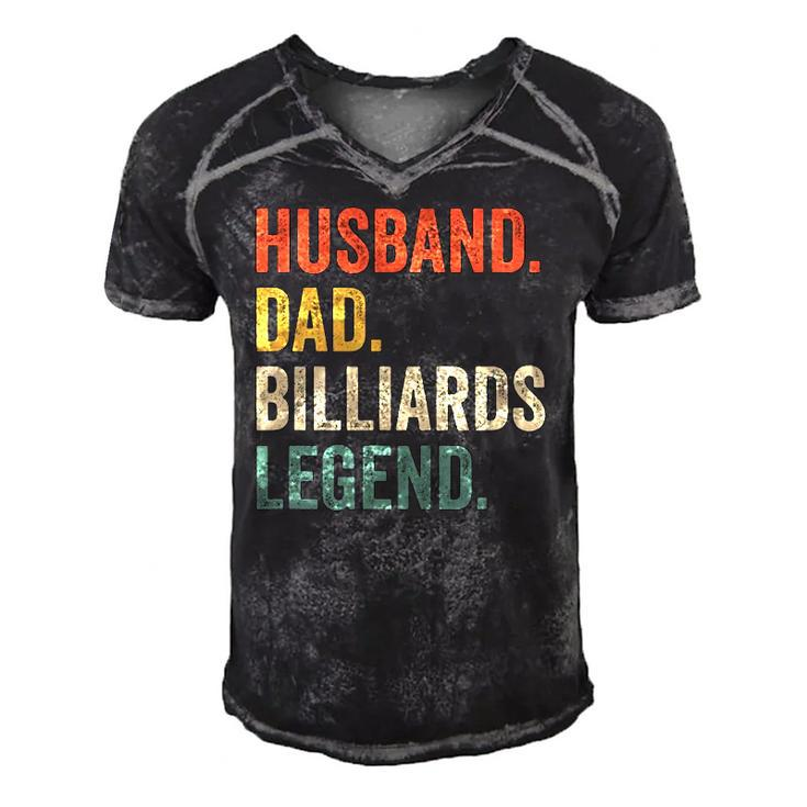 Mens Pool Player Funny Husband Dad Billiards Legend Vintage Men's Short Sleeve V-neck 3D Print Retro Tshirt