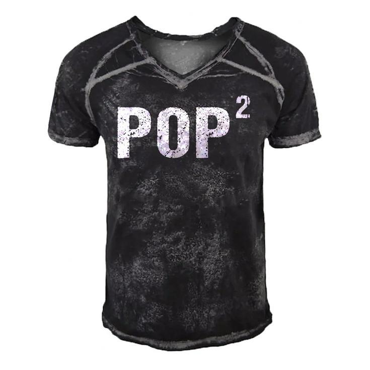 Mens Pop Squared Pop To The Second Power Gramps Men's Short Sleeve V-neck 3D Print Retro Tshirt