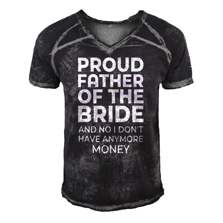 Mens Proud Father Of The Bride - Funny Wedding Marriage Bride Dad Men's Short Sleeve V-neck 3D Print Retro Tshirt