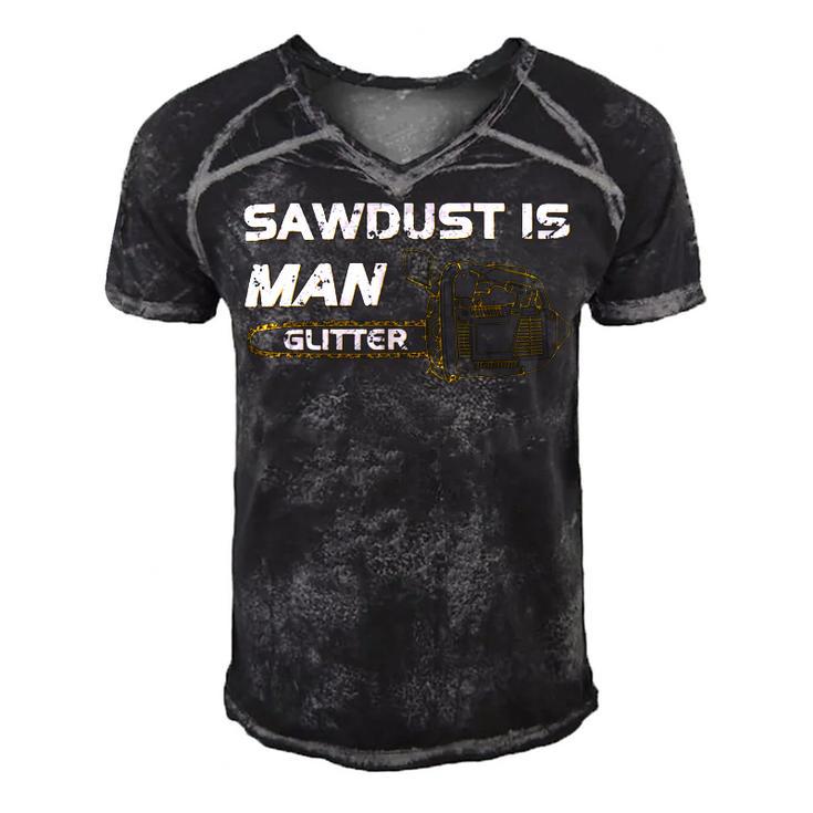 Mens Sawdust Is Man Glitter 353 Trending Shirt Men's Short Sleeve V-neck 3D Print Retro Tshirt