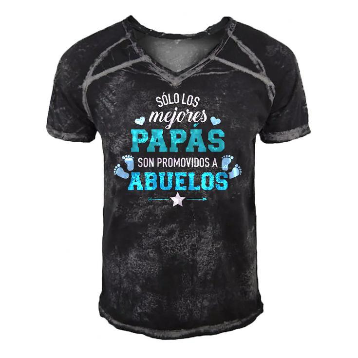 Mens Sólo Los Mejores Papás Son Promovidos A Abuelos Men's Short Sleeve V-neck 3D Print Retro Tshirt