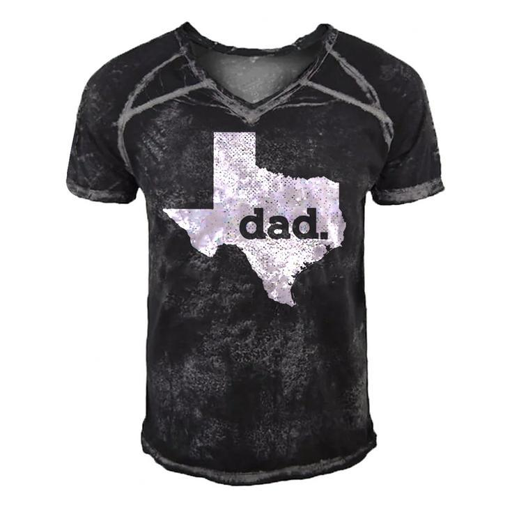Mens Texas Dad Gift For Proud Texan Men's Short Sleeve V-neck 3D Print Retro Tshirt