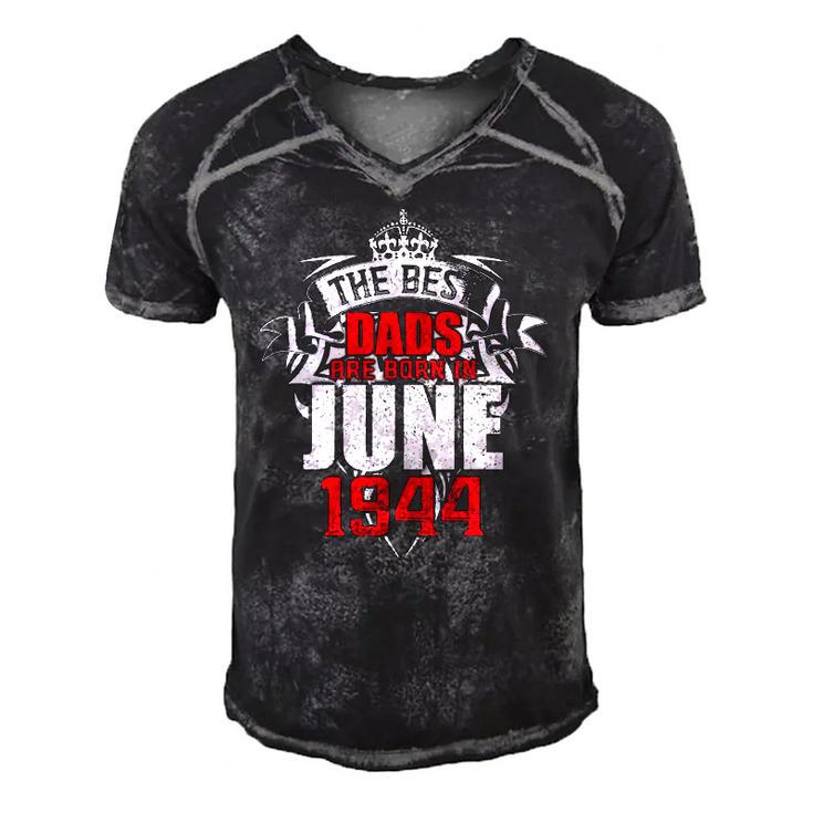 Mens The Best Dads Are Born In June 1944 Ver2 Men's Short Sleeve V-neck 3D Print Retro Tshirt